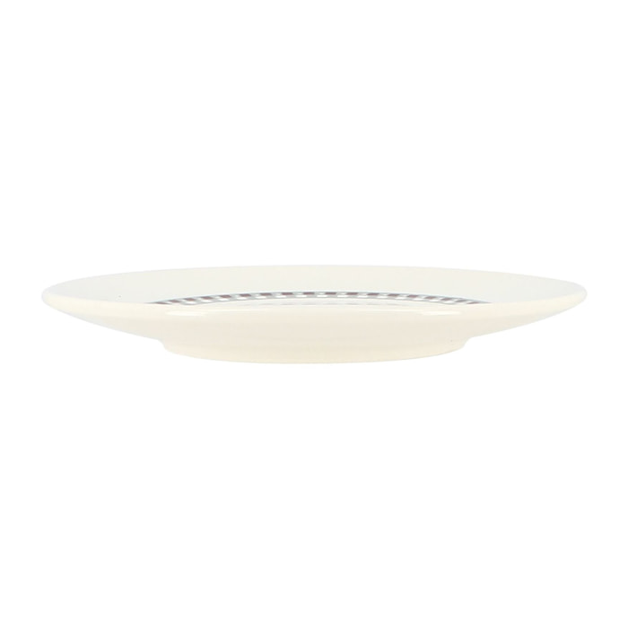 Lot de 6 assiettes à dessert en grès 19cm avec imprimé poule GALLINA
