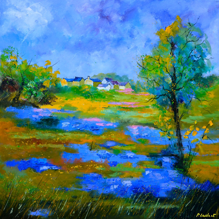 Tableau paysage flaque Toile imprimée