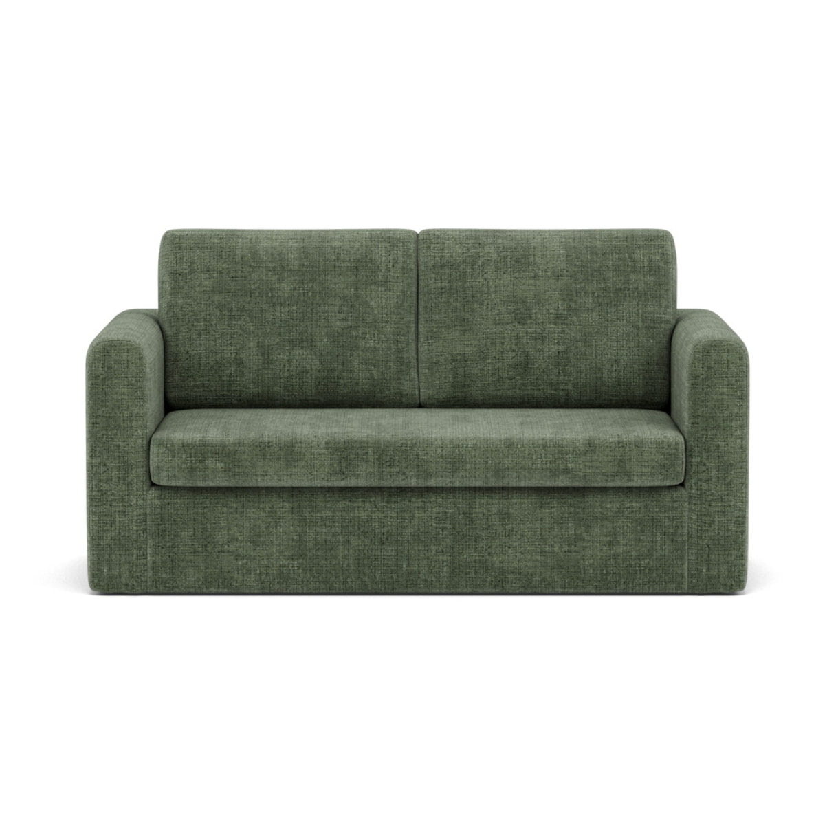 Marilia - Canapé 2 places convertible déplimousse en velours texturé - Vert