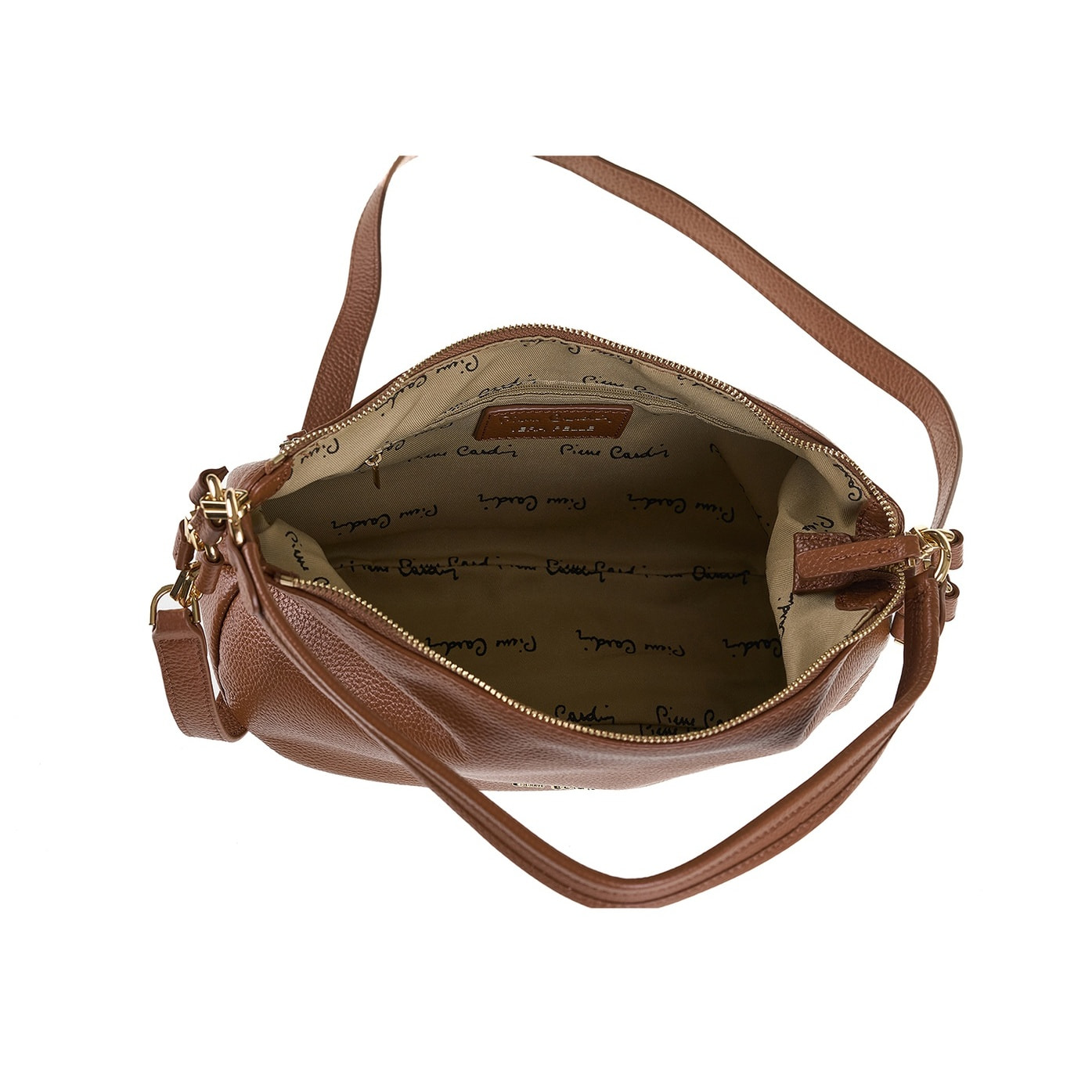 Borsa a spalla da donna Made in Italy - Modello Edera Plus - 100% pelle - 32.5 x 19.0 x 10.0 cm