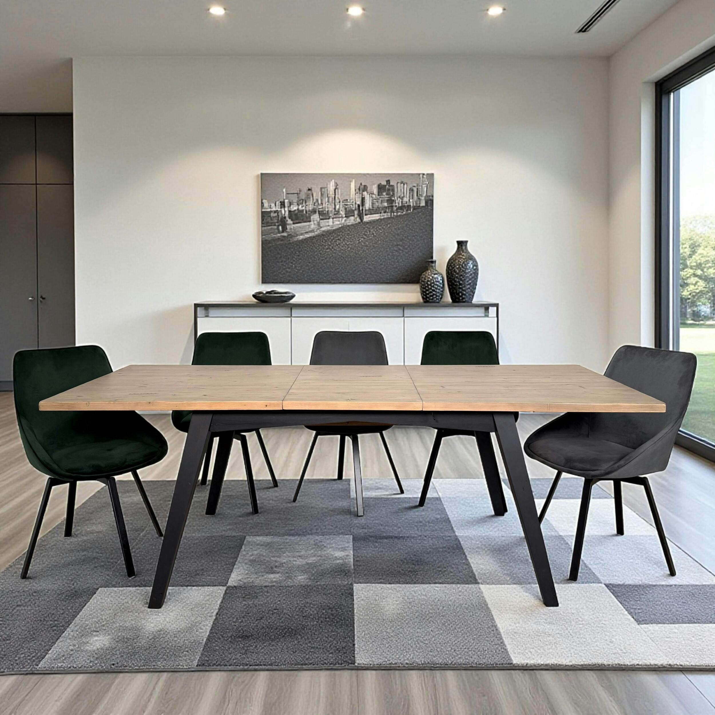 Table à manger extensible bois recyclé 170-220 cm VITTORIA