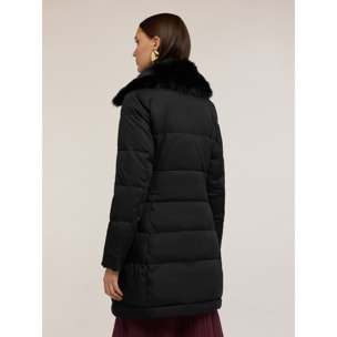 Motivi - Plumífero largo con cuello alto - Negro