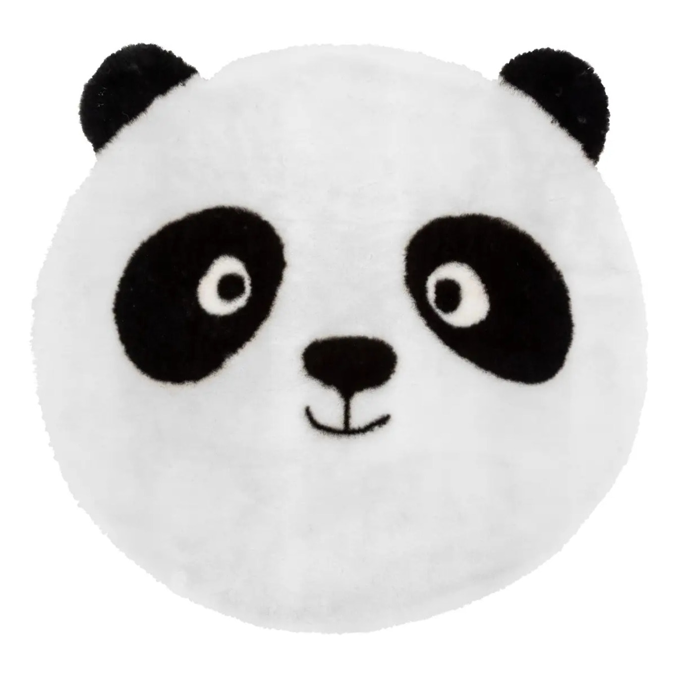 Tapis enfant panda "Andy" noir & blanc D100cm
