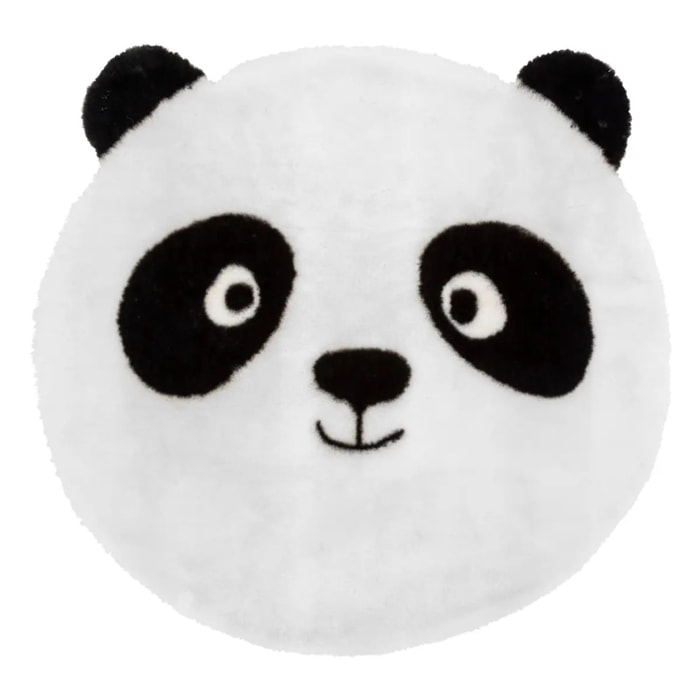 Tapis enfant panda "Andy" noir & blanc D100cm