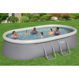 Bestway Piscine autoportante Ovale Fast Set 488 x 305 x 107 cm - Filtration incluse