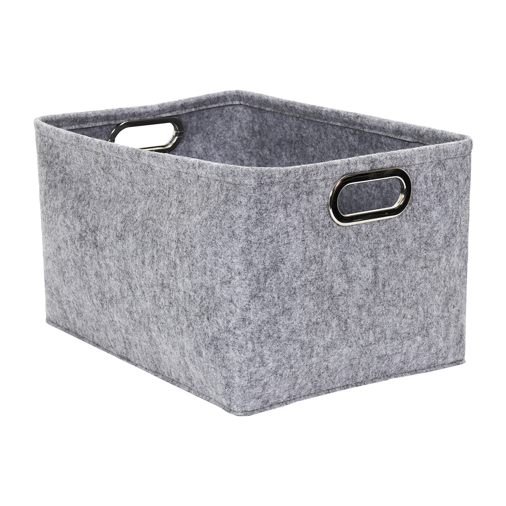 Panier De Rangement Carre Anses Metal X2