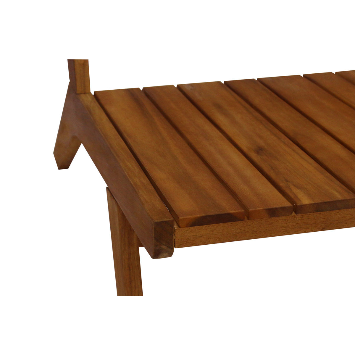 Salon de jardin banc 2 places et table basse en bois massif TIDAK