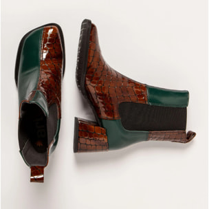 Botines 1707 NAPPA SHINNY JUNGLE-CUERO/ VERONA color Jungle-cuero