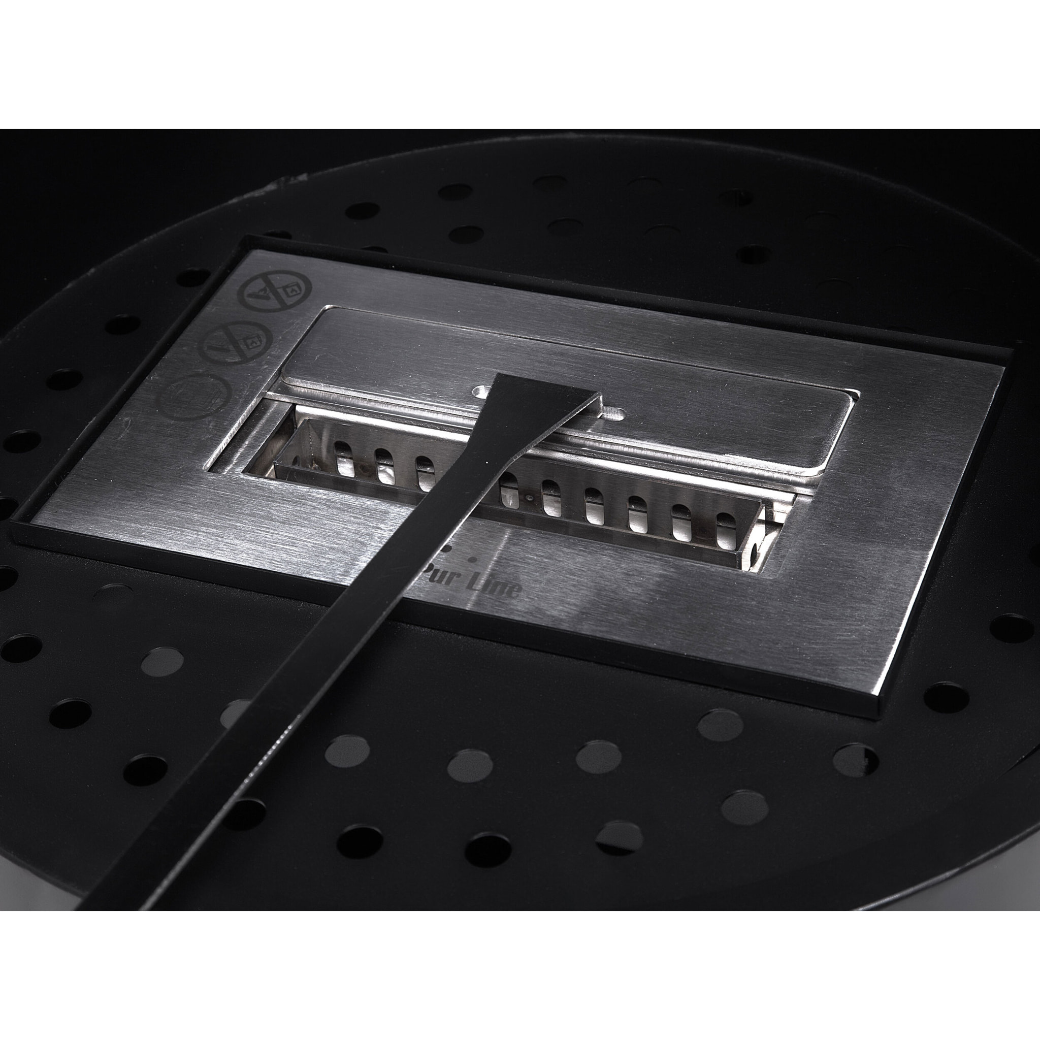 Poêle à éthanol 3kW en acier avec façade en verre trempé