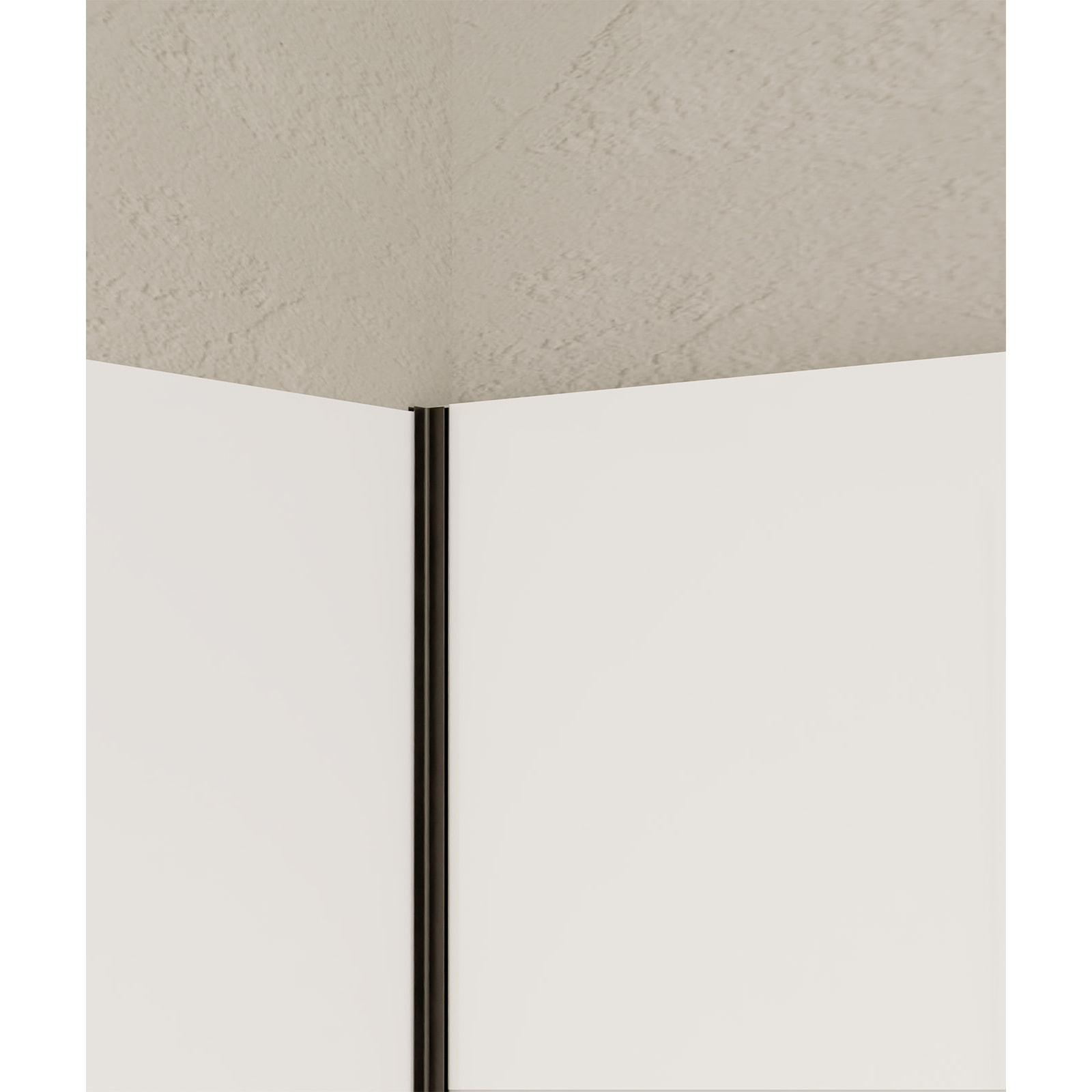 Pack de 3 Panneaux Muraux Aluminium Blanc 80x210 cm avec Profilés Noirs - WALL'IT