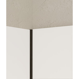 Pack de 3 Panneaux Muraux Aluminium Blanc 80x210 cm avec Profilés Noirs - WALL'IT