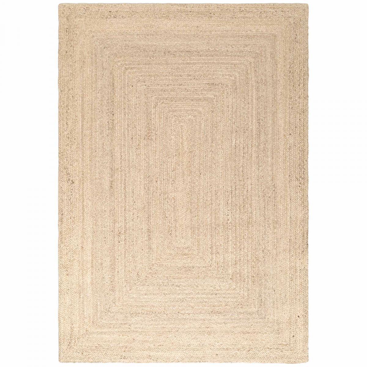 Tapis salon motif simple, veik tissé main, design chaleureux