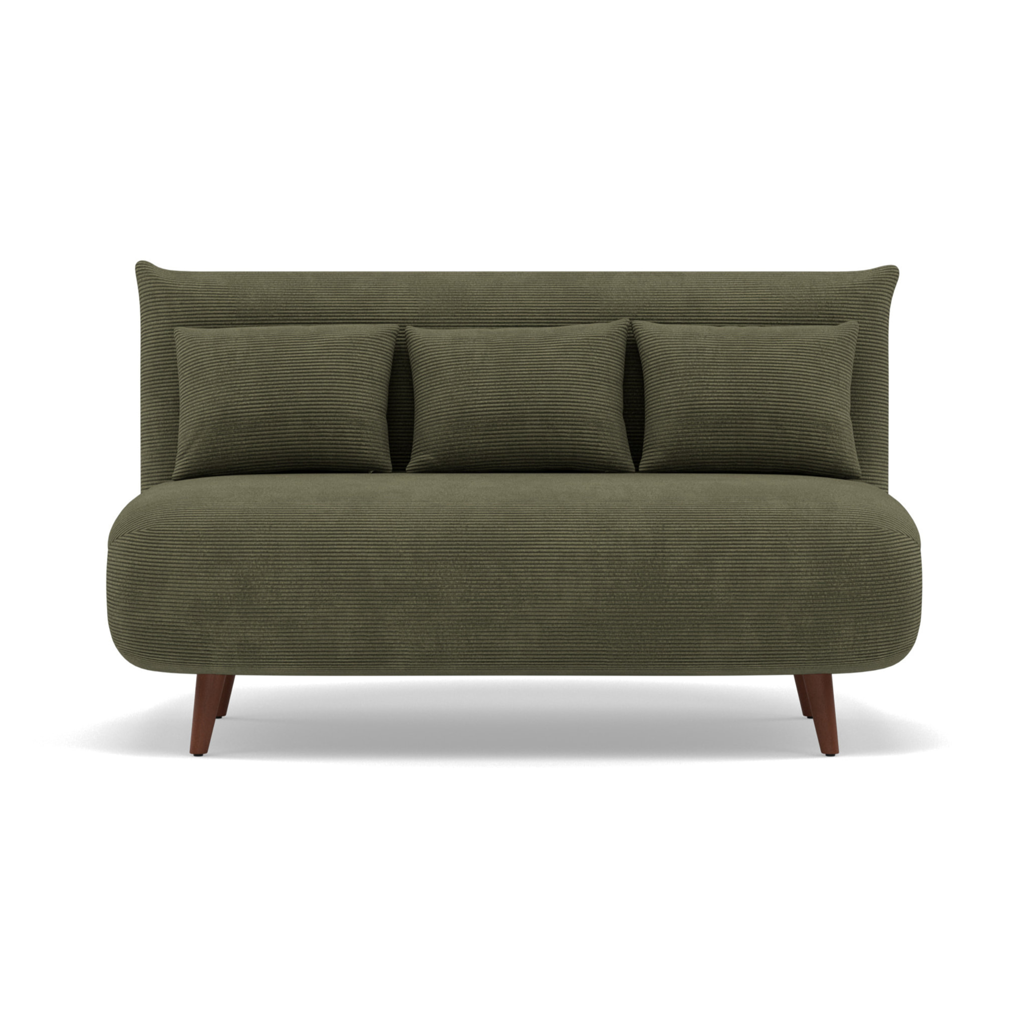 Lumi - Banquette convertible clic-clac 2 places en velours côtelé - Vert