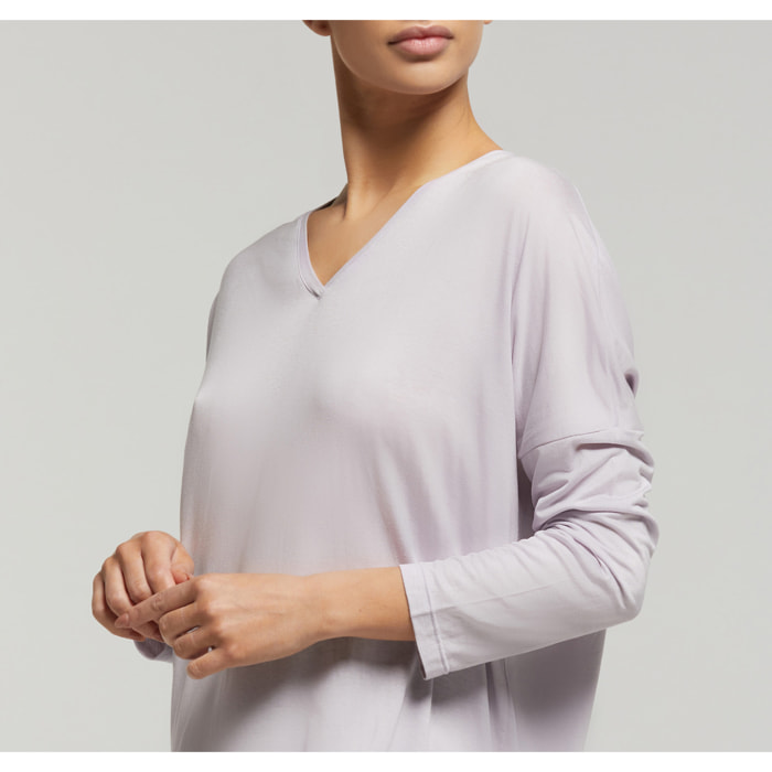 Maglia manica lunga in viscosa sostenibile vestibilità over