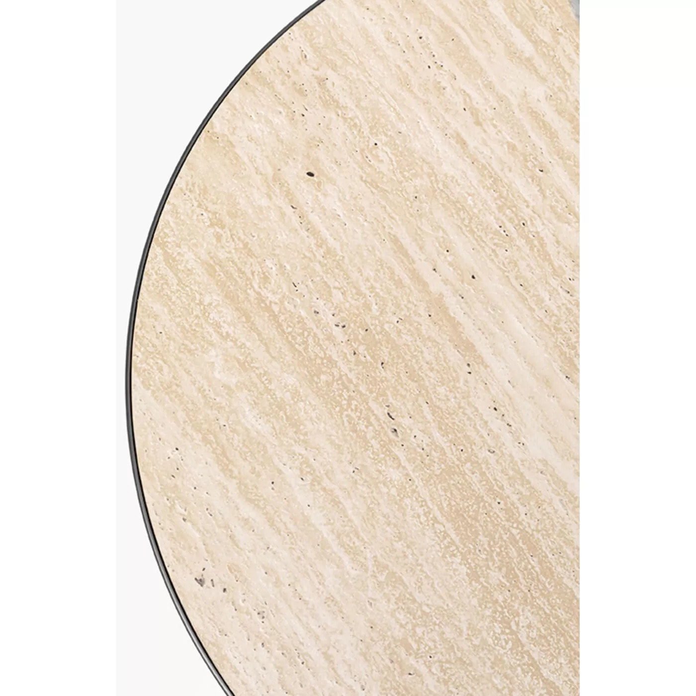 Table basse Cono Travertino 70cm chêne Kare Design