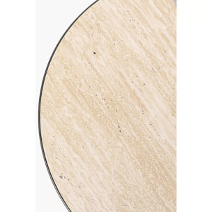 Table basse Cono Travertino 70cm chêne Kare Design