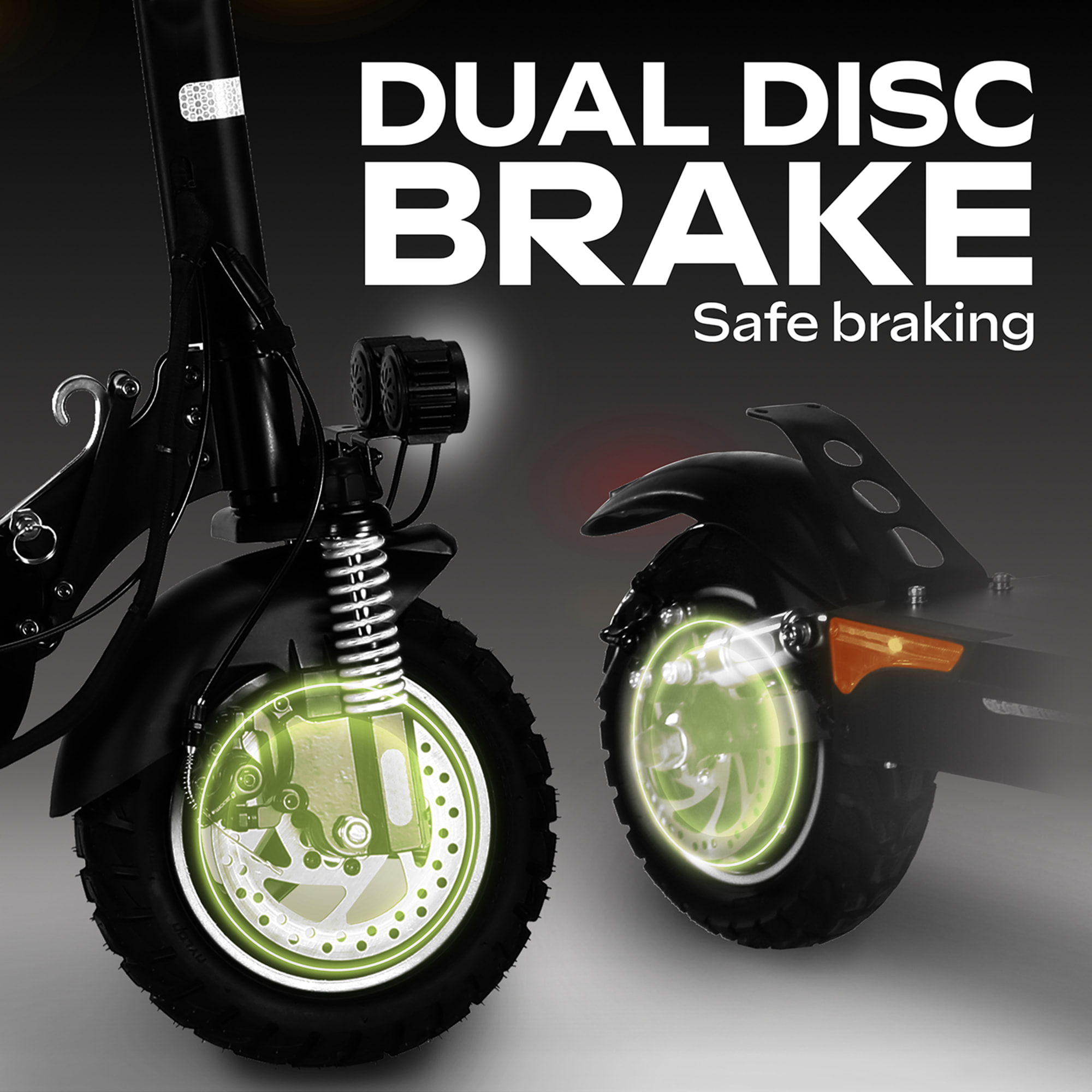 Trottinette Électrique Adulte  EBOOST GO –  Moteur 1200W -  Autonomie Jusqu'a 50 km - Pneu Cross 10" Tubeless - Batterie 54V/10Ah - Poids 23Kg