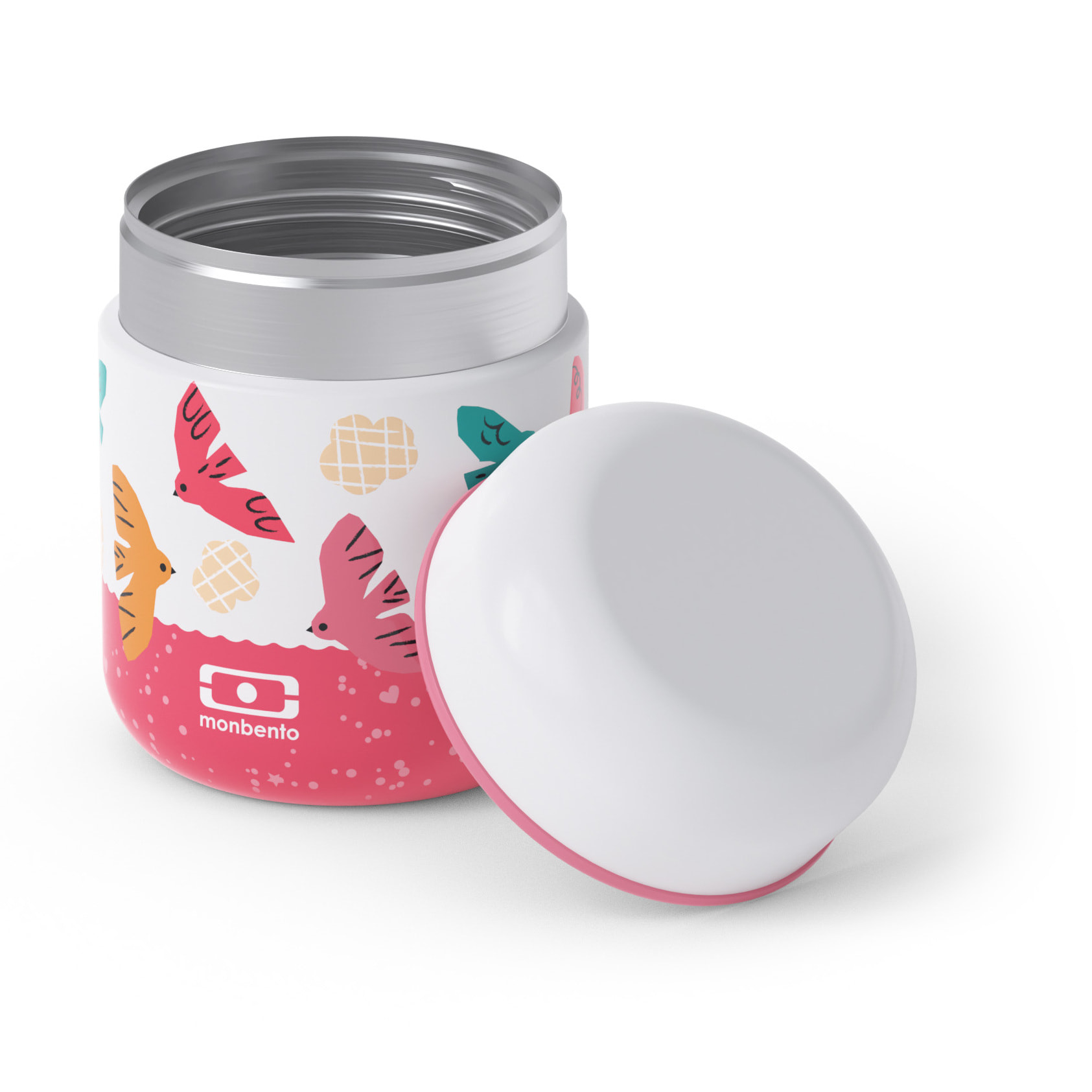 Lunch box isotherme Capsule 280ml rose Birds