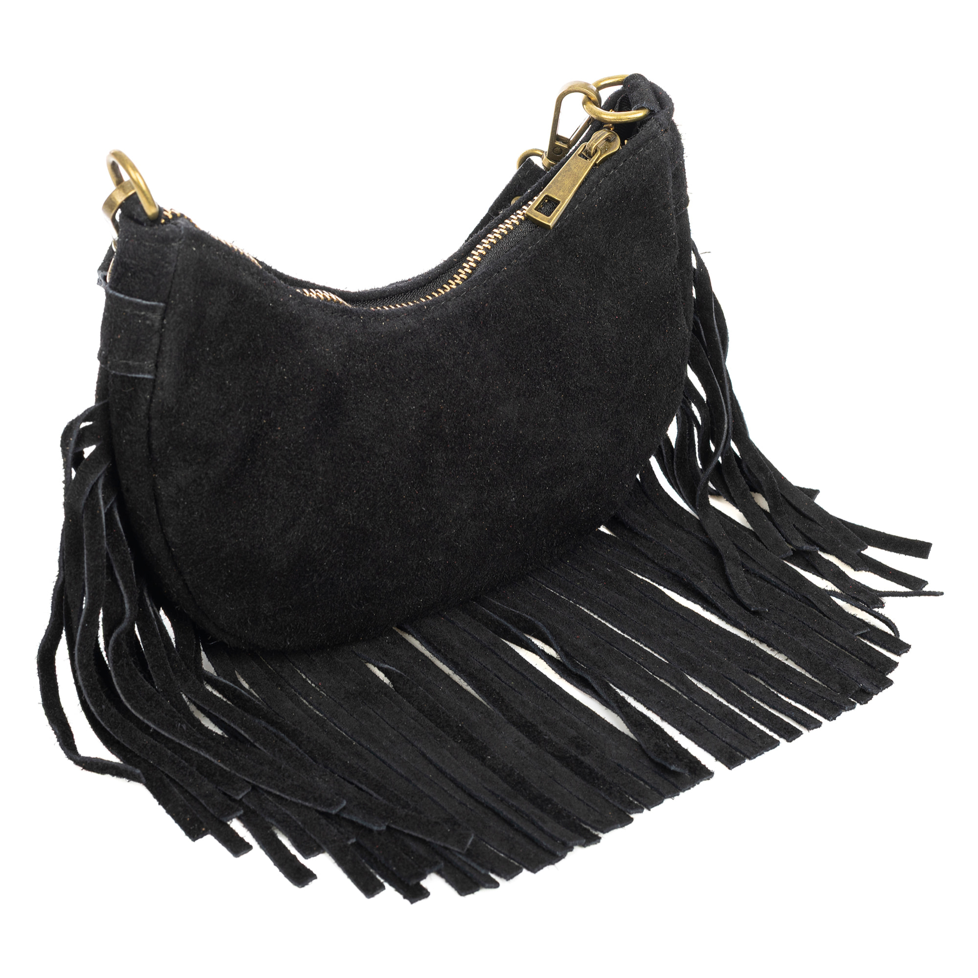 Ausonia bolso bandolera de piel auténtica Gamuza.