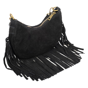 Ausonia bolso bandolera de piel auténtica Gamuza.