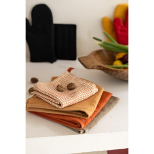Torchon nid d'abeilles bicolore Mumba