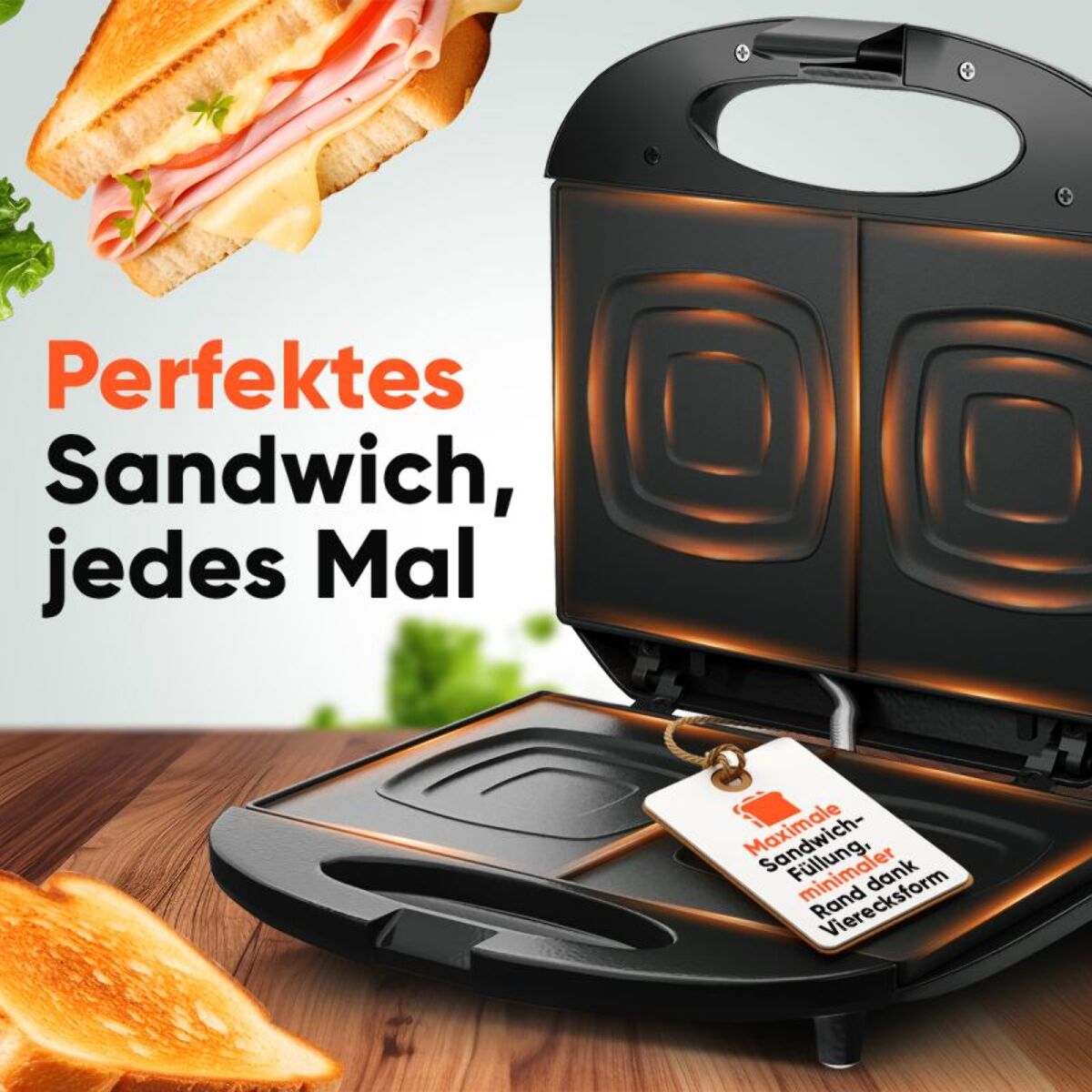 Appareil à Sandwich / Croque-monsieur Noir Bomann ST6074CB-Noir