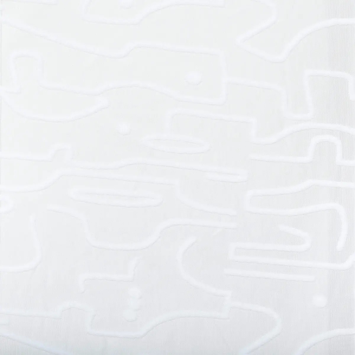 Voilage motif fleurs "Lazi" blanc 140x240cm