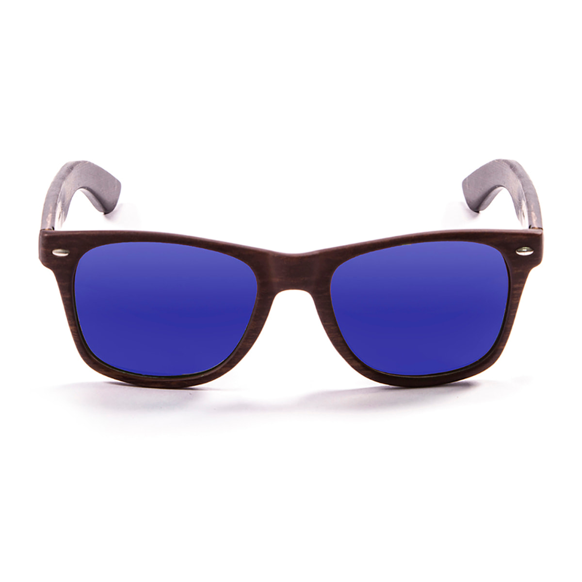 Gafas de sol PALO ALTO NOB HILL - Con / Revo marrón oscuro y azul y patilla marrón bambú