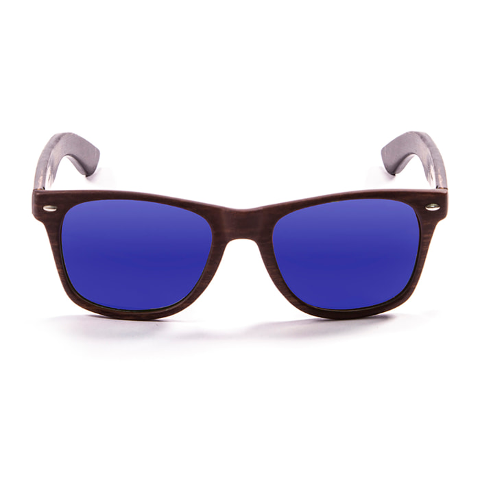 Gafas de sol PALO ALTO NOB HILL - Con / Revo marrón oscuro y azul y patilla marrón bambú