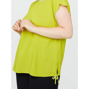 Fiorella Rubino - Blusa lurex con lacci - Verde chiaro