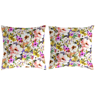 2 Fundas de almohada 100% algodón POESIE A - 65x65 cm