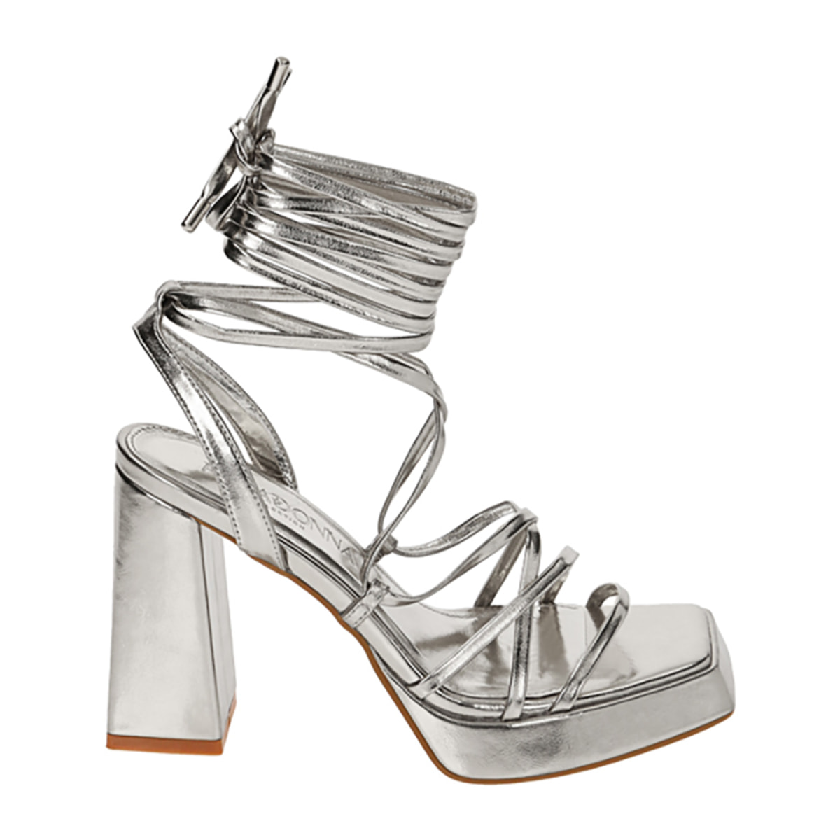 Sandali argento platform, tacco 10 cm