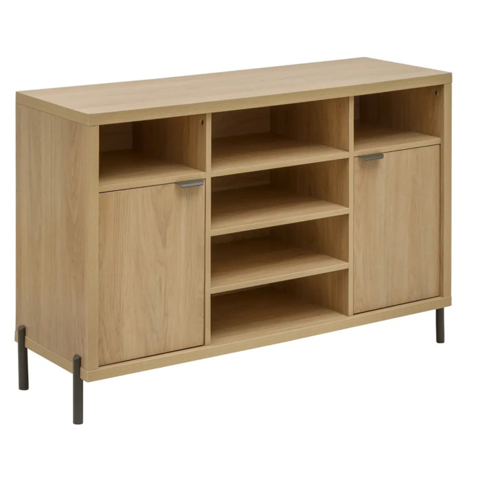 Buffet Alvo rectangulaire 39,5x120,5cm 2 portes beige