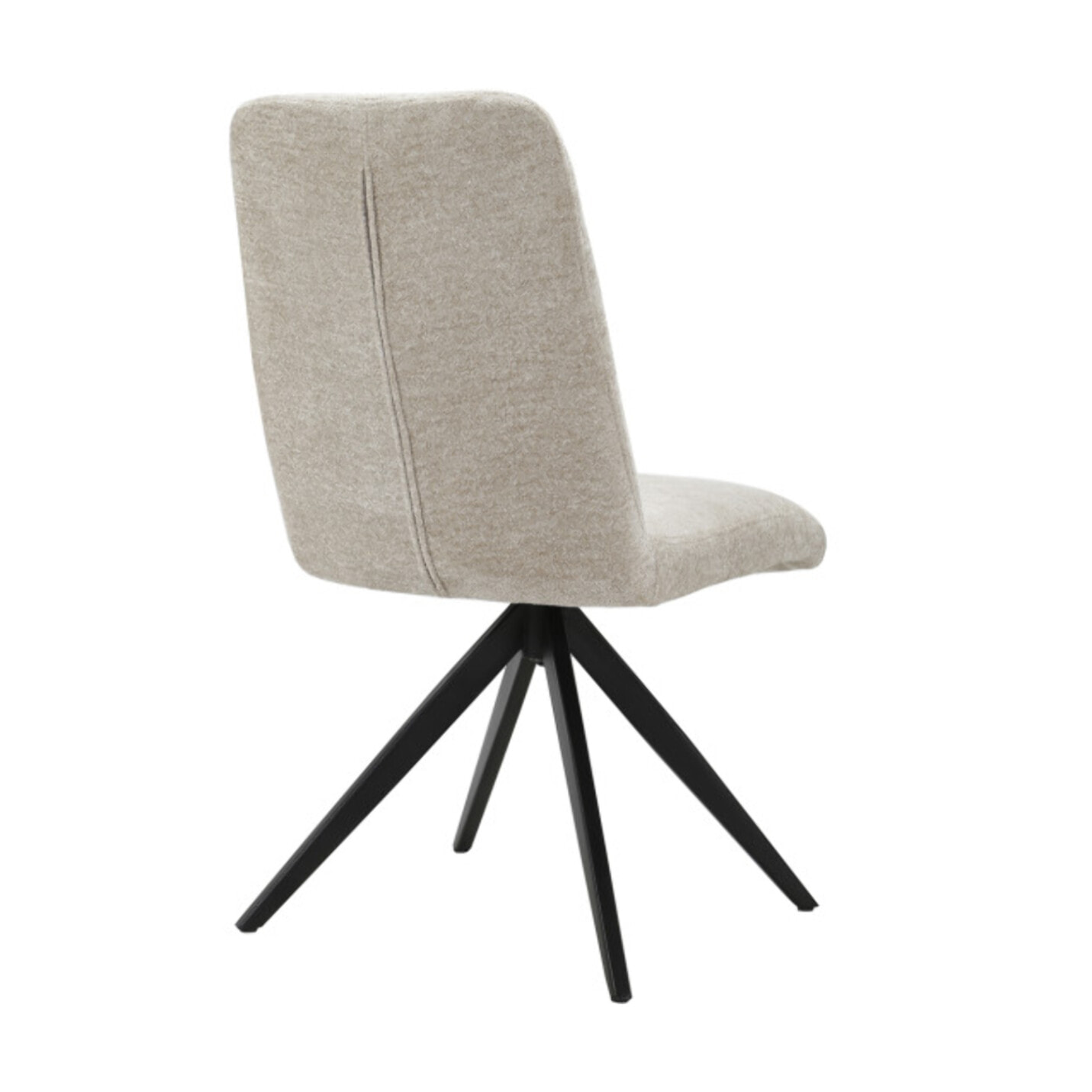 Chaise rotative 360° capitonnée en tissu et pieds métal - 3 coloris - LILA