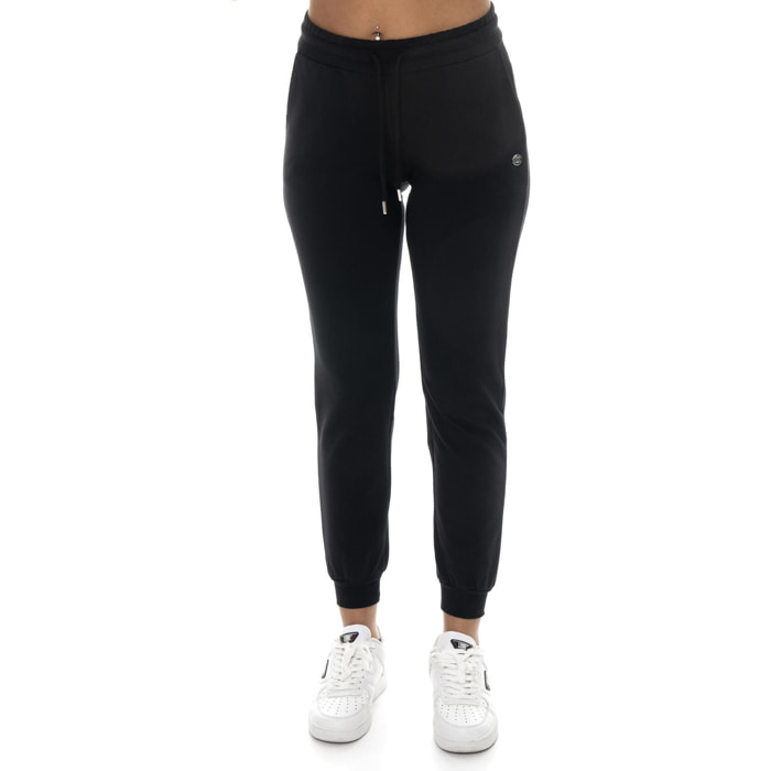Pantalones básicos de algodón sin forro polar para mujer de Leone con puños.