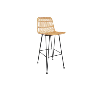 Tabourets de bar en rotin (lot de 2) MALACCA