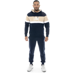 Tuta da uomo pull on con cappuccio in cotone non garzato Leone Easy