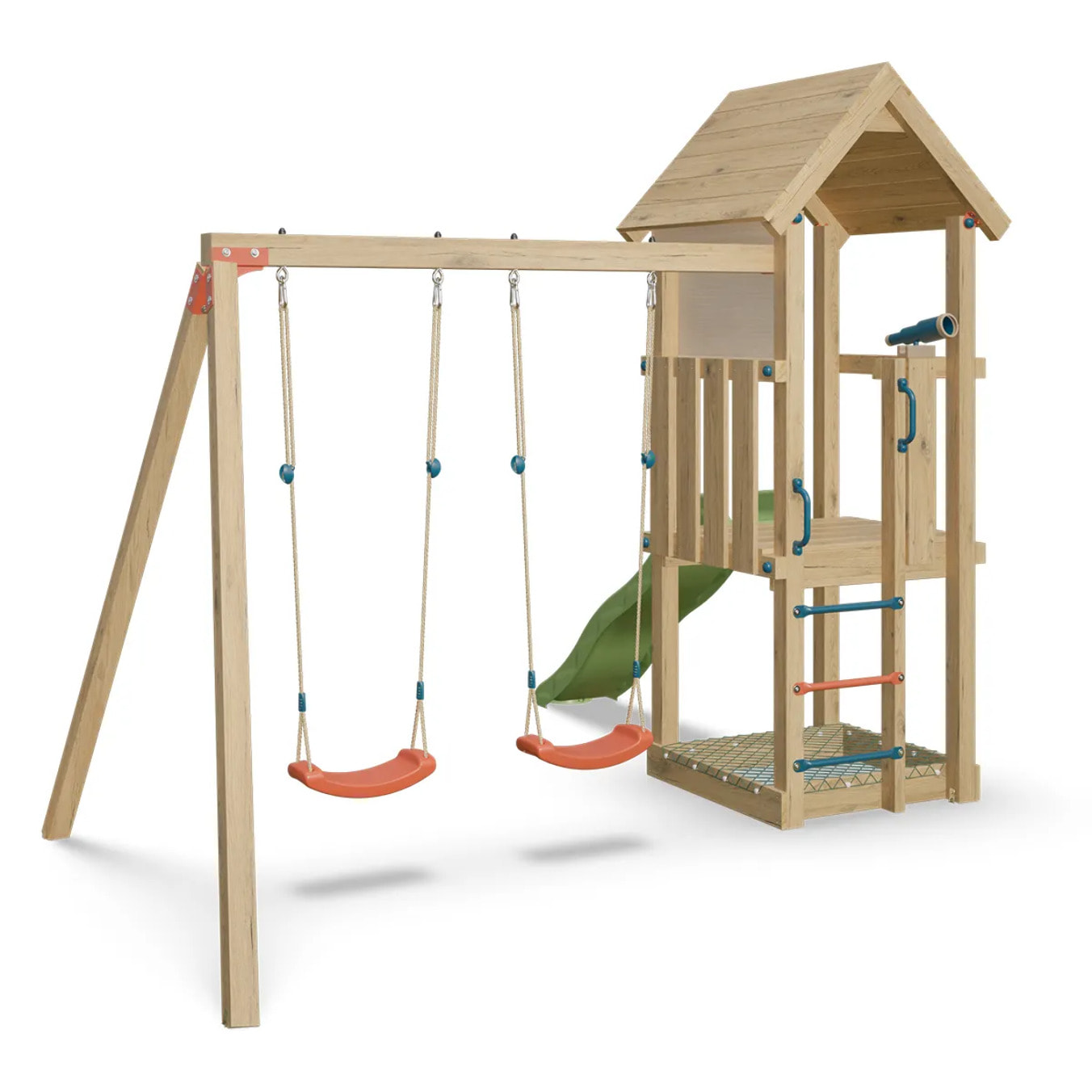 Aire de jeux bois 1,90 m EASY XPLORER 2 - 6 enfants