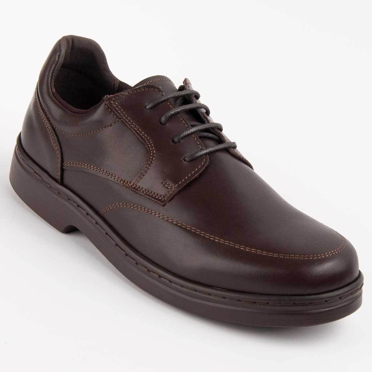 Zapato Oxford De Piel - Marron