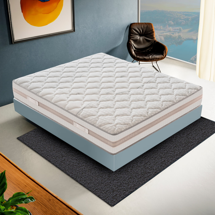 Materasso 140x190 800 molle insacchettate e Memory Foam - Alto 25 cm - 5 cm Memory Foam