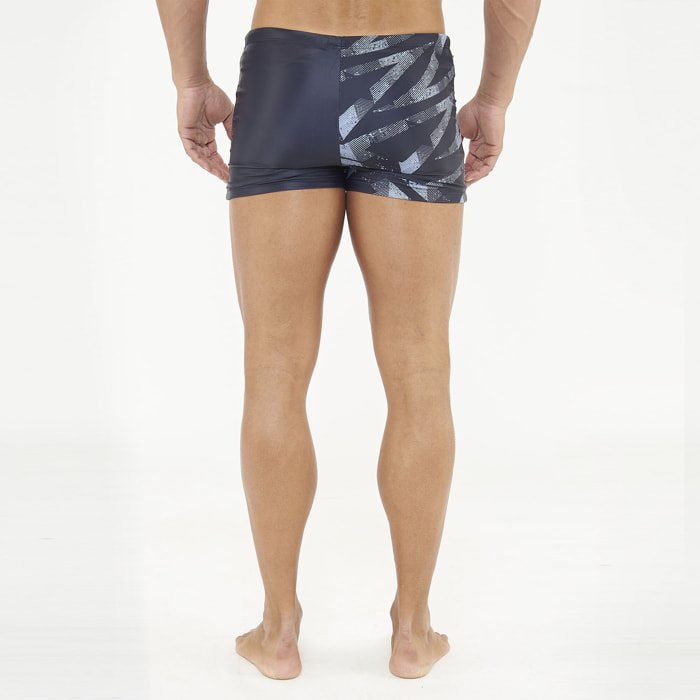 Costume boxer da nuoto HALLEK nero grigio