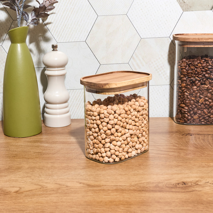 Bocal - HOME DECO FACTORY - HERITAGE - Borosilicate - Empilable - Transparent et marron