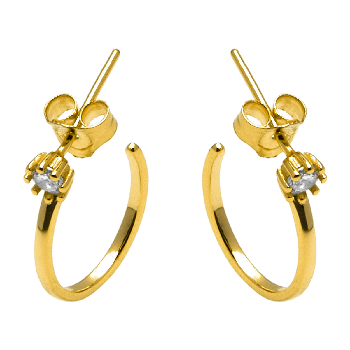 Pendientes Nazta acabado oro amarillo 18k