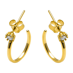 Pendientes Nazta acabado oro amarillo 18k