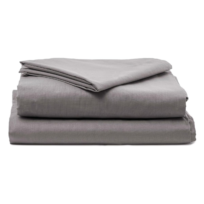 Completo lenzuola in cotone - Grigio