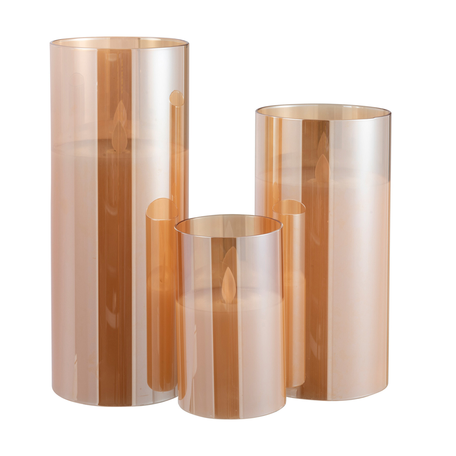 J-Line lampe Brillante - verre - or - large - LED