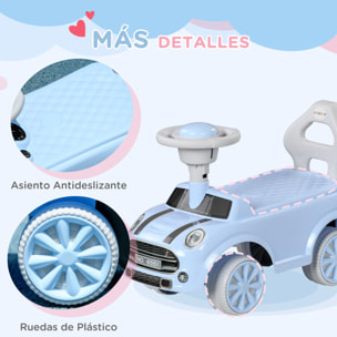 Correpasillos para Bebés de 18 a 36 Meses Coche Correpasillos con Volante Bocina y Sistema de Antivuelco Carga 25 kg 53x25x35 cm Azul Claro