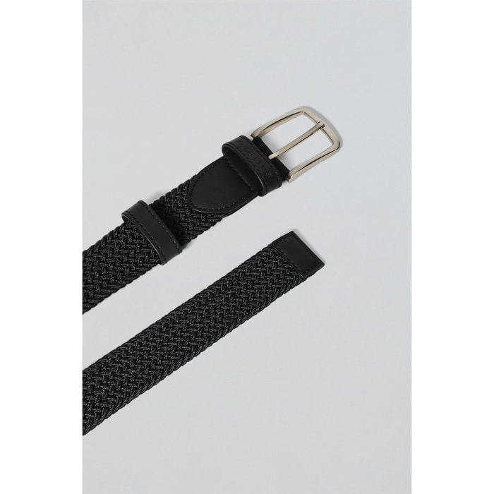 Cinturón Baal negro trenzado con detalles Polo Club
