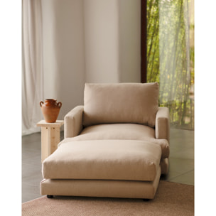Pouf beige de 97x78cm Hauteur: 36 Longueur: 97 Largeur: 78