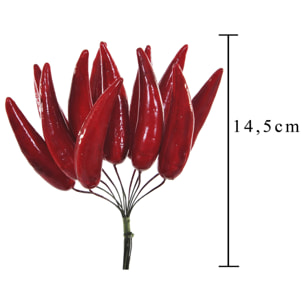 Peperoncini 12 Pz - Pezzi 12 - Colore Rosso - 1x13Hx1cm - Bianchi Dino